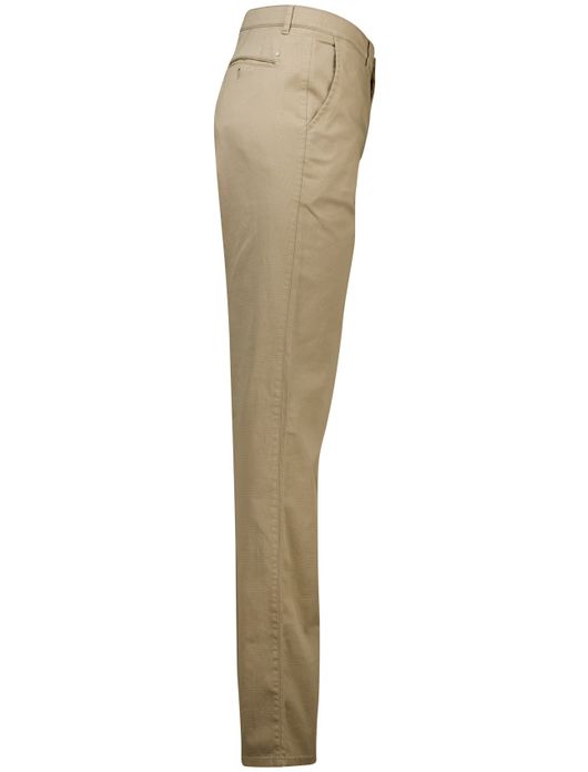 Com4 bruin Modern Chino katoen