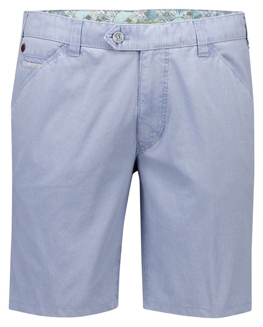 Meyer bermuda lichtblauw print katoen