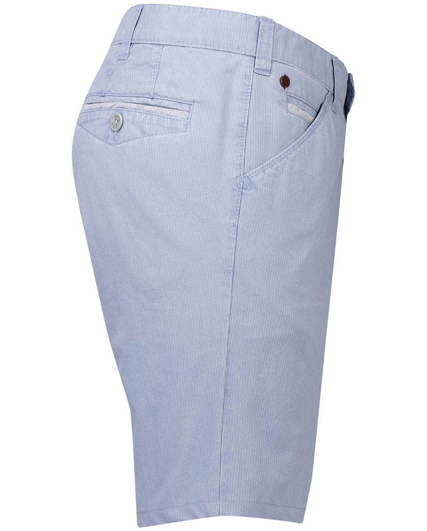 Meyer bermuda lichtblauw print katoen