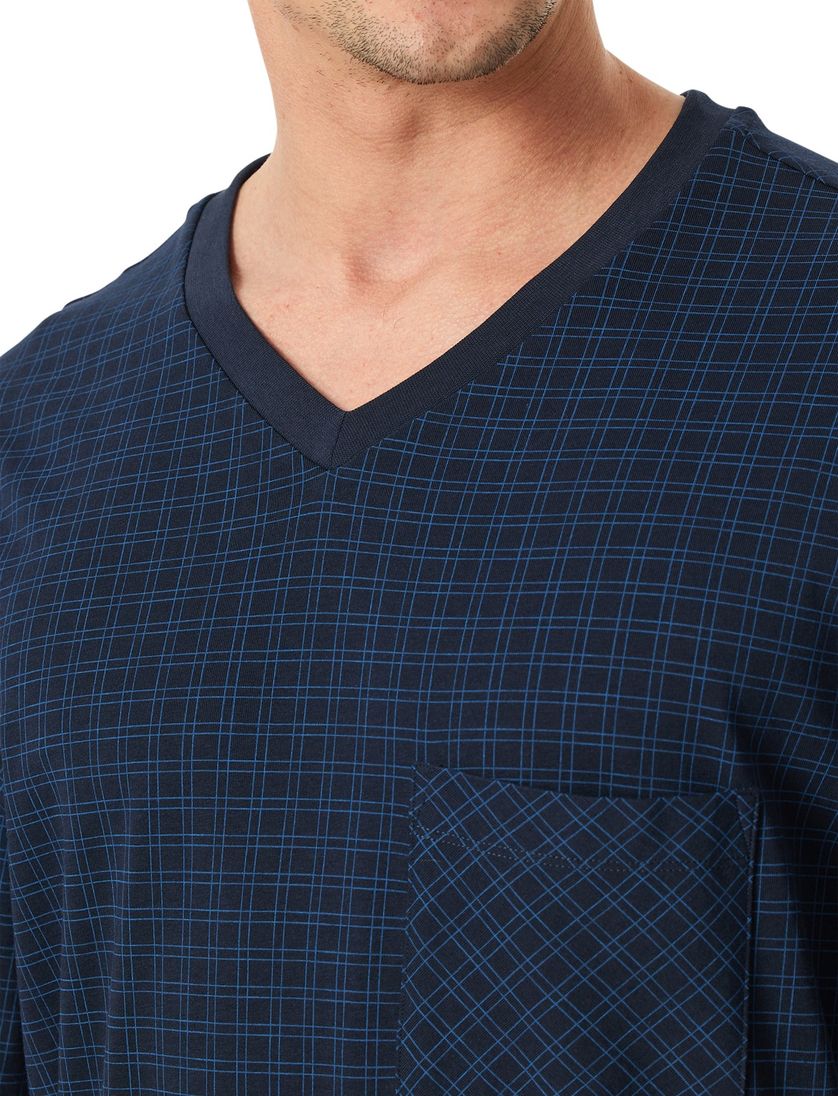 nachtblauw Schiesser pyjama