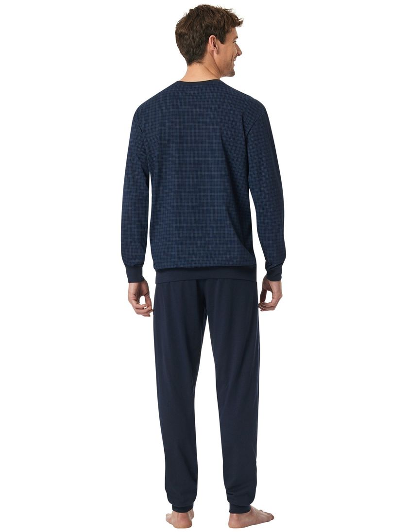 nachtblauw Schiesser pyjama