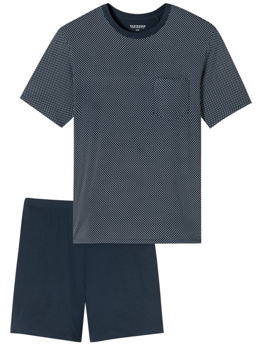 Schiesser shortama navy geprint