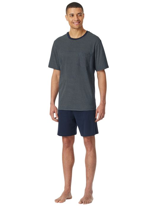 Schiesser shortama navy geprint