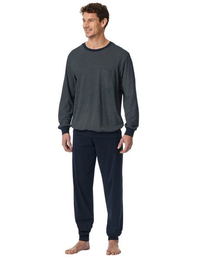 Schiesser lange Schiesser pyjama nachtblauw