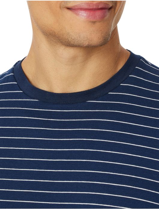 Schiesser shortama donkerblauw gestreept