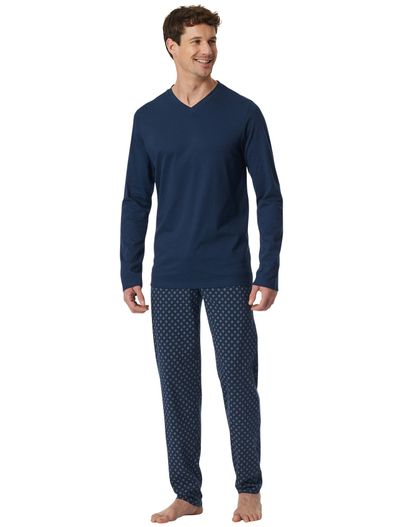 Schiesser lange Schiesser pyjama admiraal blauw