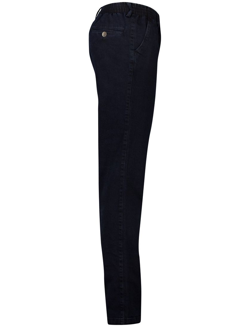 katoenen COM4 herman broek donkerblauw effen normale fit