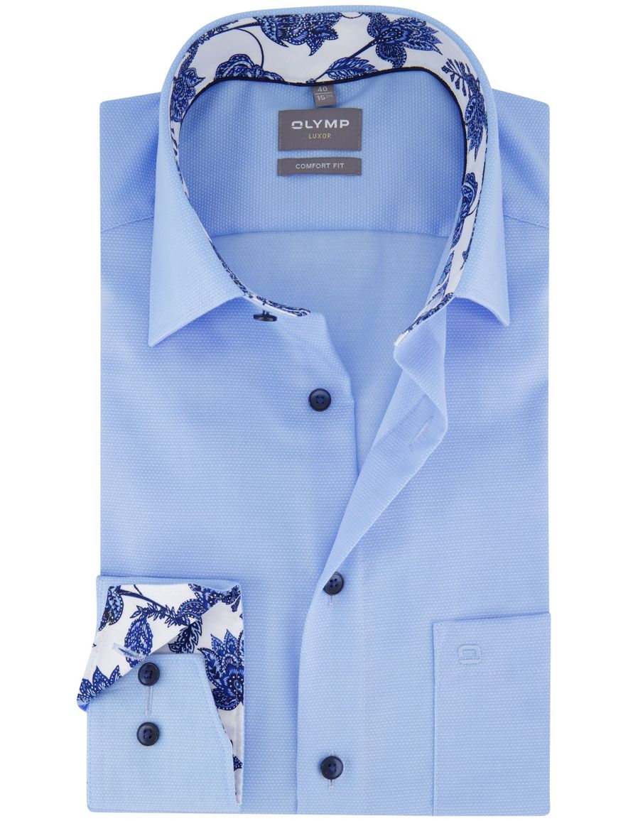 Olymp overhemd lichtblauw modern fit strijkvrij