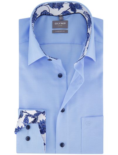 Olymp overhemd Olymp lichtblauw Modern Fit strijkvrij