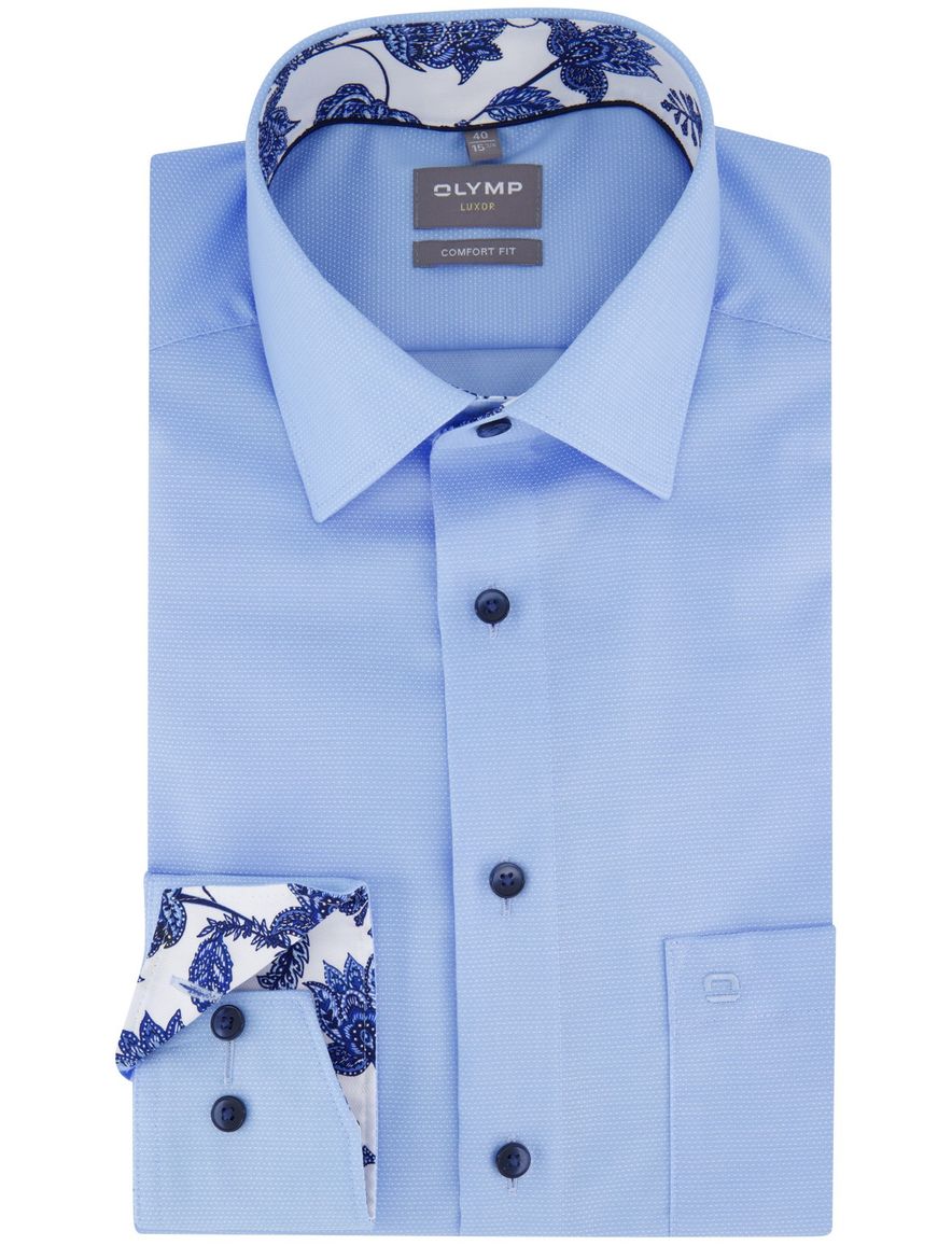 Olymp overhemd lichtblauw modern fit strijkvrij