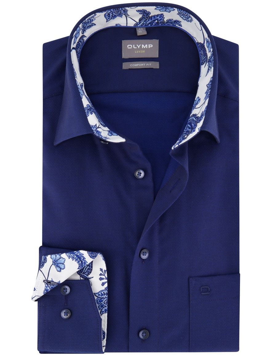 Olymp overhemd donkerblauw comfort fit