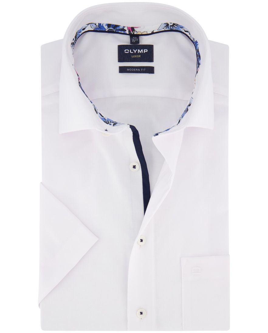 Olymp overhemd Modern Fit korte mouw wit