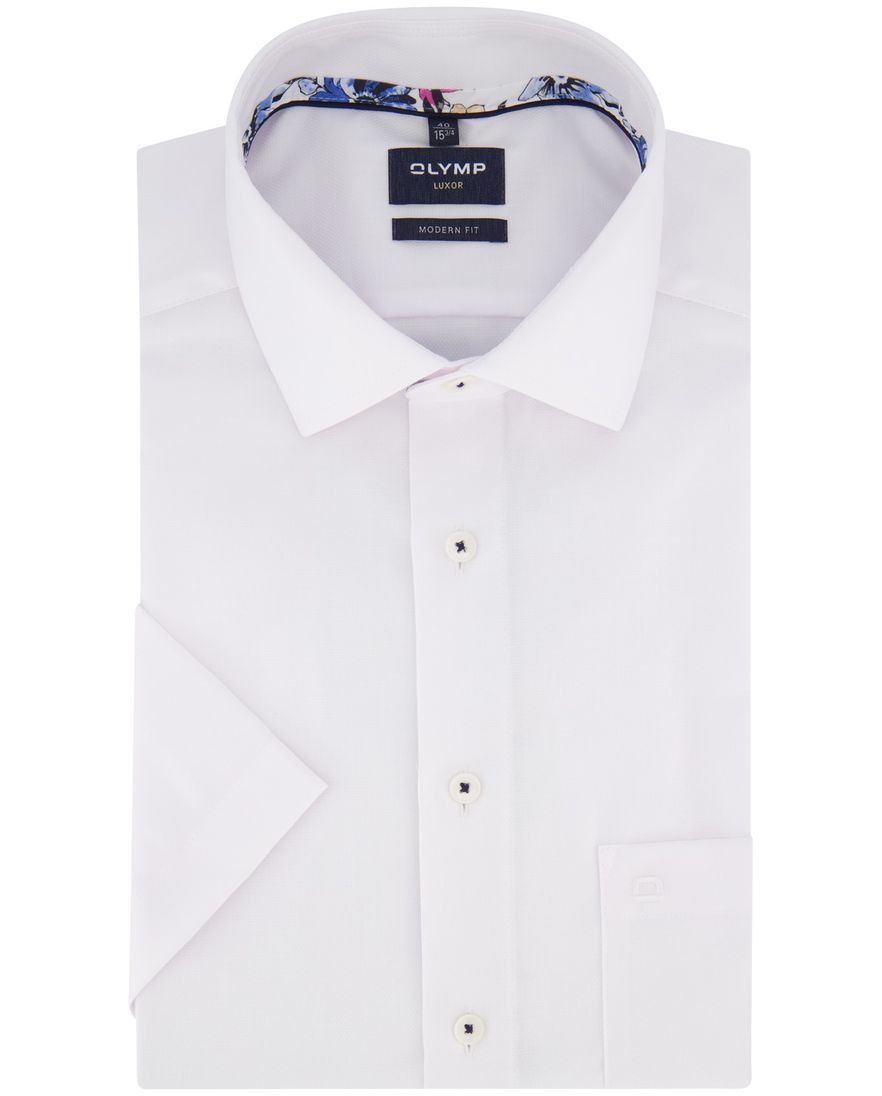 Olymp overhemd Modern Fit korte mouw wit