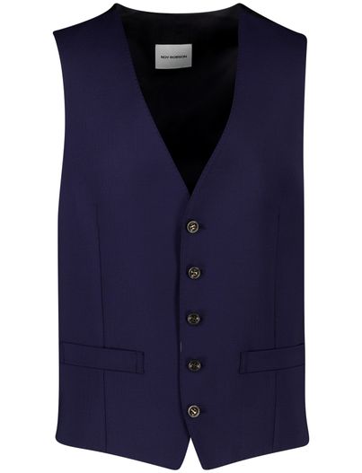 Roy Robson Roy Robson gilet donkerblauw wol