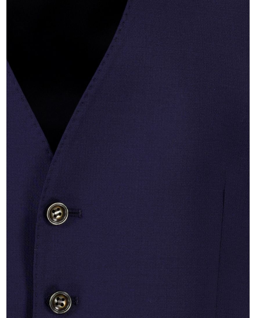 Roy Robson gilet donkerblauw wol