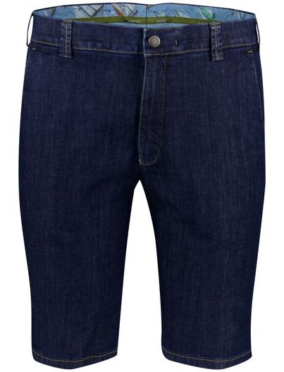 Meyer Meyer Bermuda B-Palma donkblauw denim 5-p gemeleerd