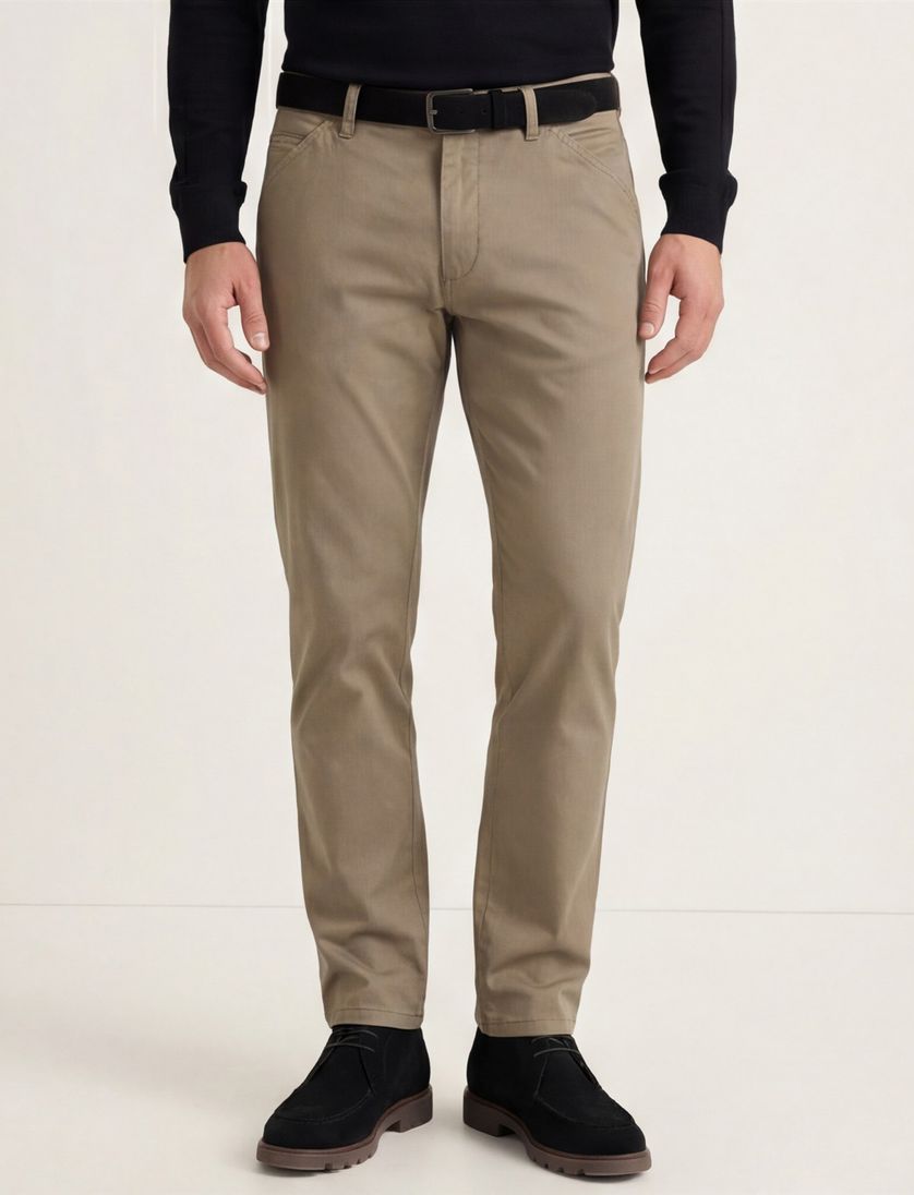 Meyer 5-pocket Pantalon katoen bruin katoen