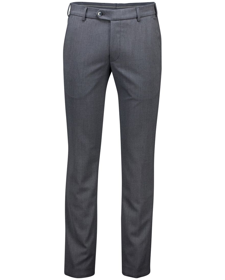 Meyer Bonn Pantalon wol grijs flatfront