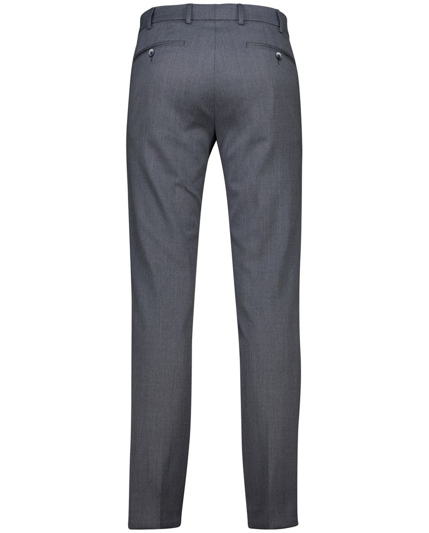 Meyer Bonn Pantalon wol grijs flatfront