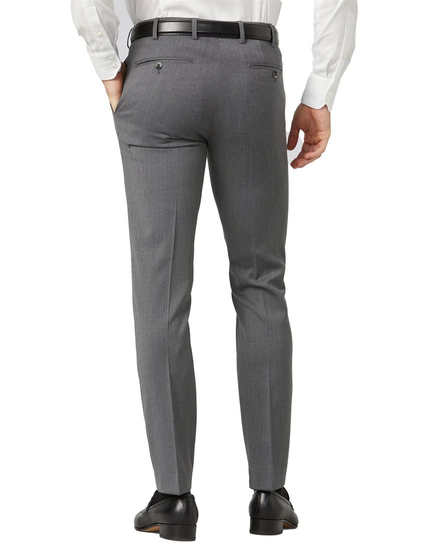 Meyer Bonn Pantalon wol grijs flatfront