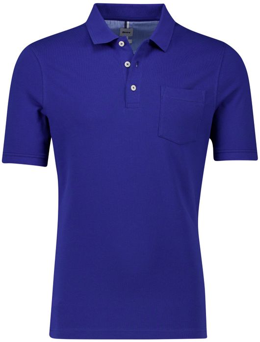 Brax polo blauw katoen