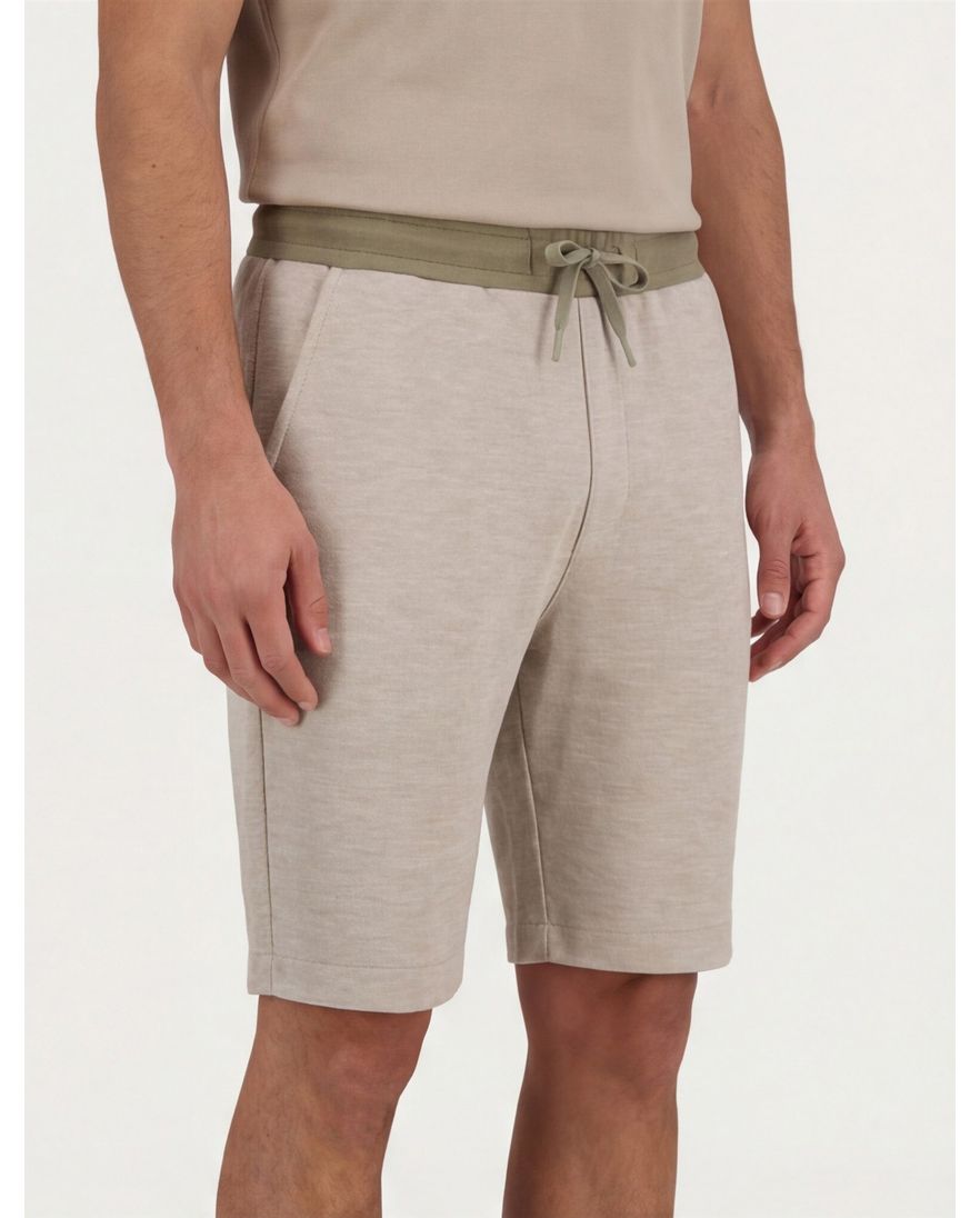 Lyle & Scott sweatshort bruin gemeleerd