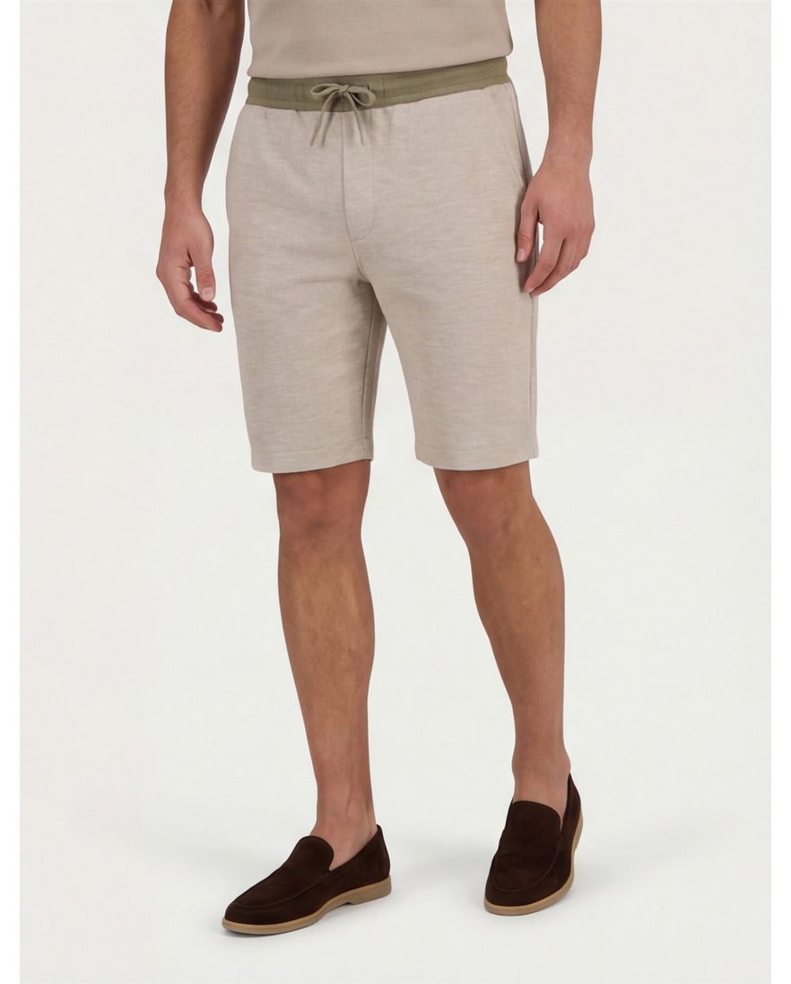 Lyle & Scott sweatshort bruin gemeleerd