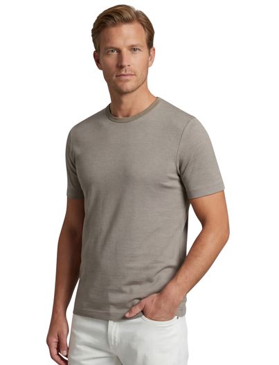 Lyle & Scott Lyle & Scott T-shirt effen bruin slim fit