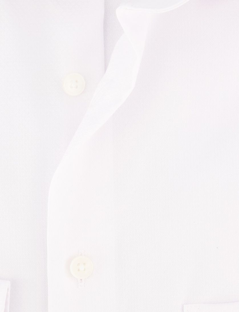 Olymp modern fit overhemd strijkvrij wit katoen semi-wide spread