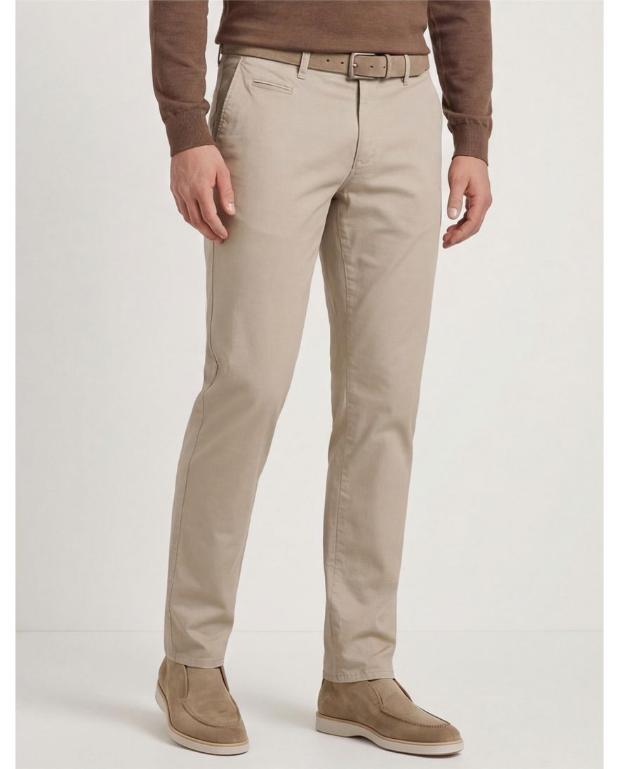 Brax pantalon 5-pocket Fabio beige wijde fit