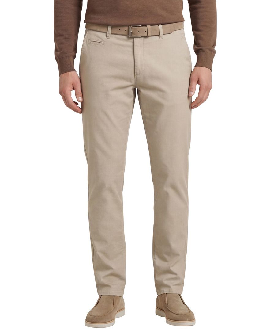 Brax pantalon 5-pocket Fabio beige wijde fit