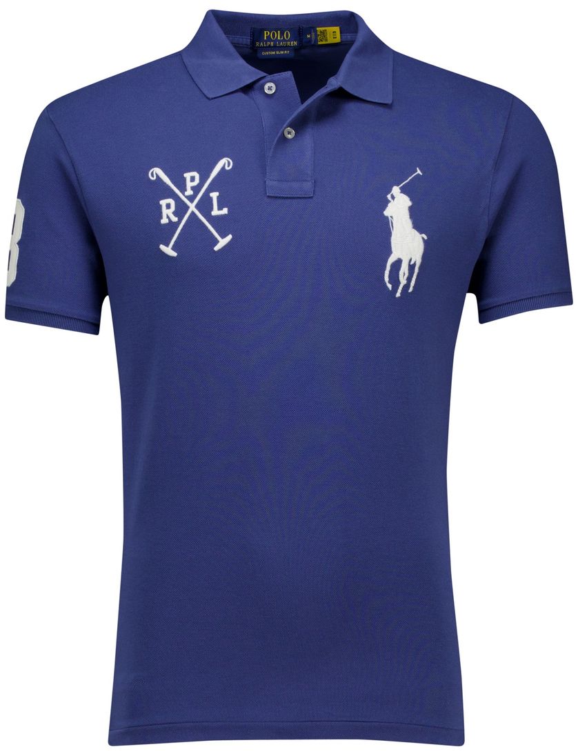 Polo Ralph Lauren polo blauw 2-knoops
