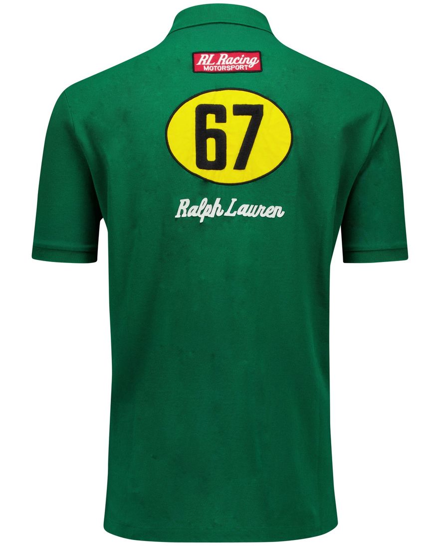 Polo Ralph Lauren racing polo groen katoen