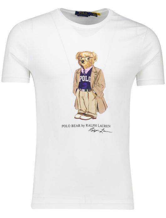 Polo Ralph Lauren t-shirt wit met bear katoen normale fit