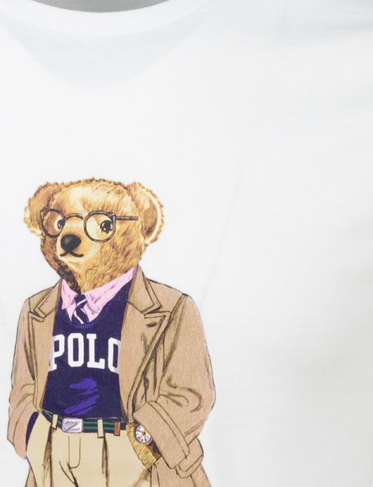 Polo Ralph Lauren t-shirt wit met bear katoen normale fit
