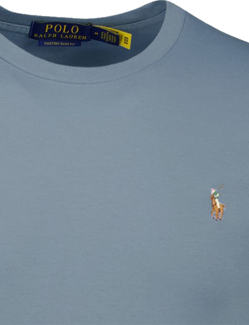 katoenen Polo Ralph Lauren normale fit t-shirt blauw effen