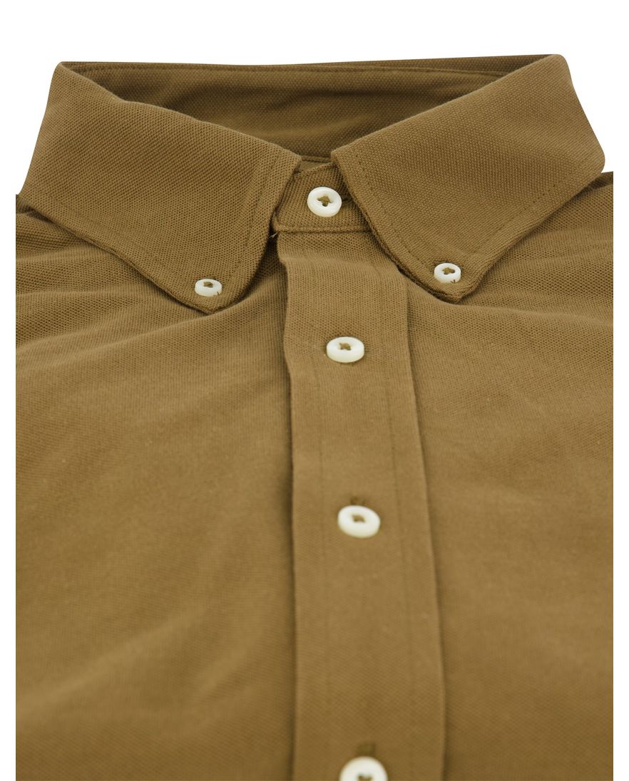 Polo Ralph Lauren overhemd bruin effen normale fit katoen