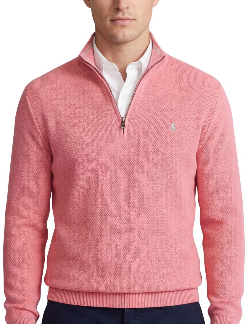 Polo Ralph Lauren trui roze half zip