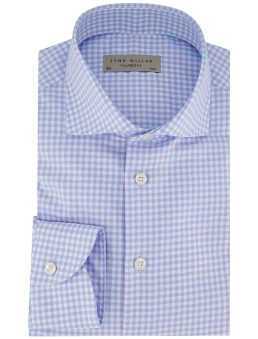 John Miller tailored fit ml7 blauw geruit