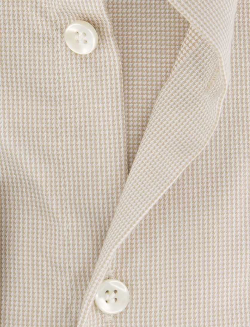 John Miller katoenen overhemd ml7 beige