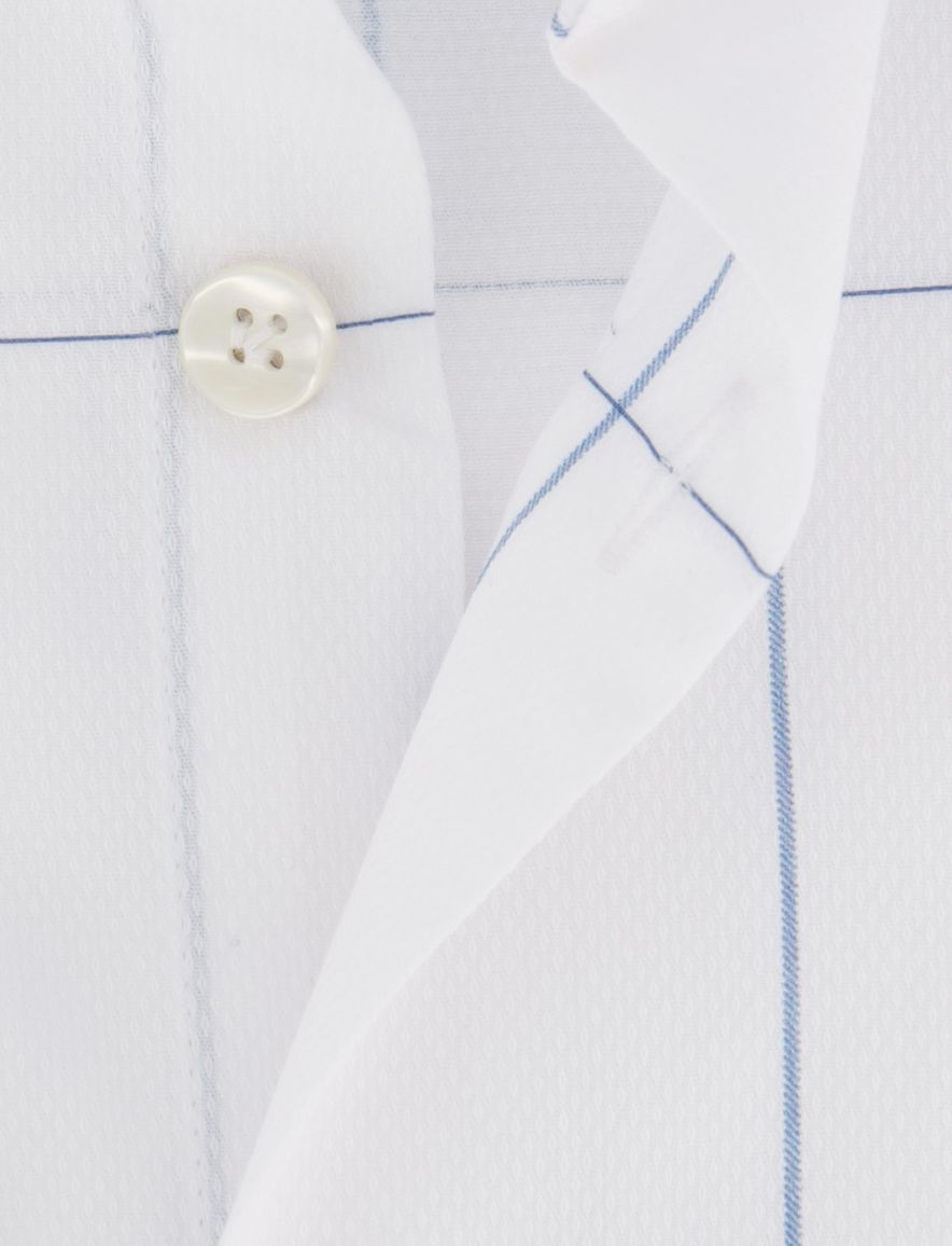 John Miller overhemd ml7 tailored fit wit patroon