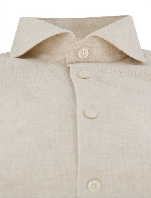 John Miller tailored fit overhemd ml7 beige