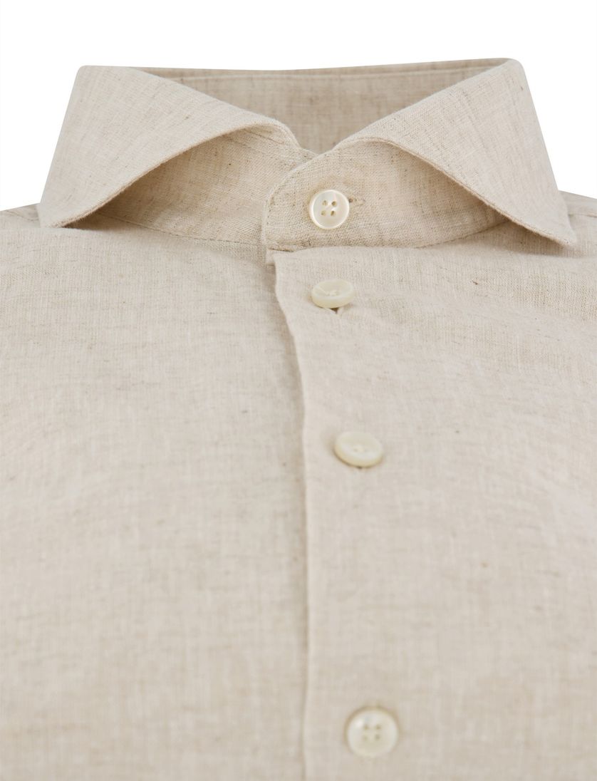 John Miller tailored fit overhemd ml7 beige