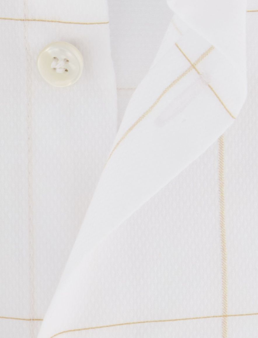 John Miller overhemd wit geruit