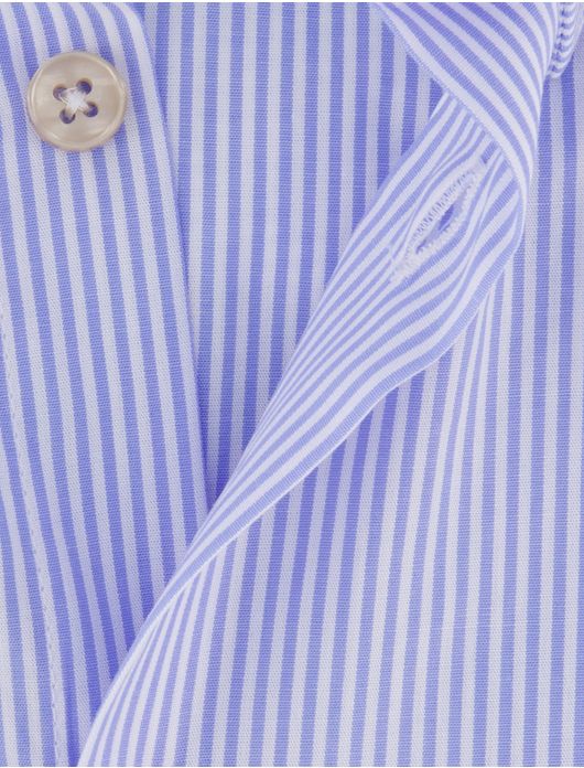 Ledub overhemd blauw gestreept