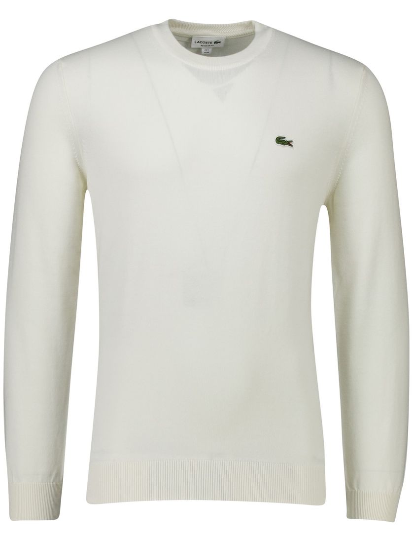 Lacoste ronde hals sweater wit effen