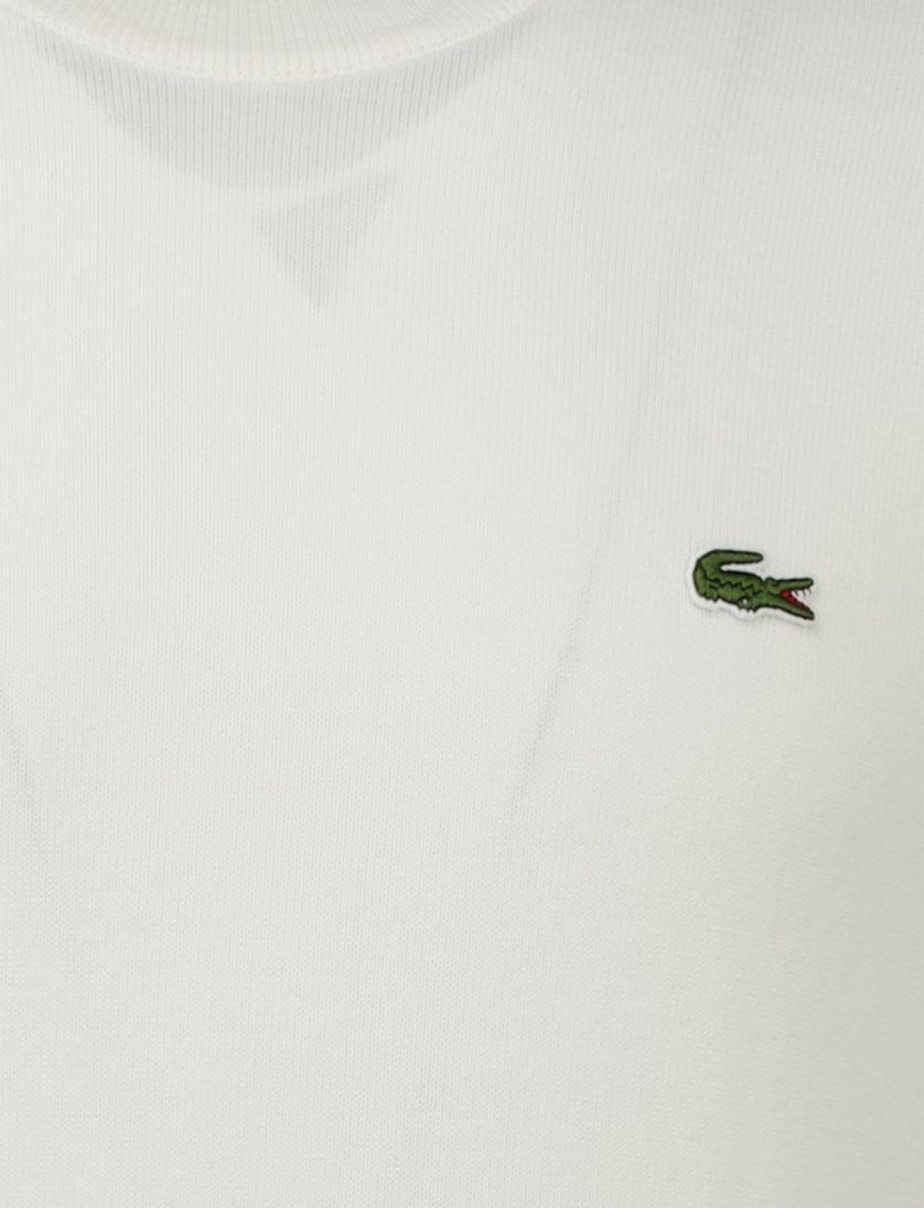 Lacoste ronde hals sweater wit effen