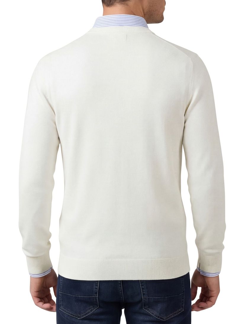 Lacoste ronde hals sweater wit effen