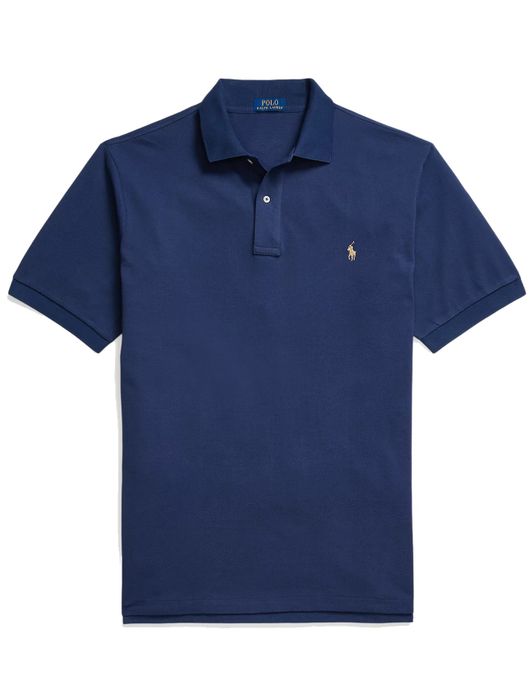 Polo Ralph Lauren Polo Blauw Big & Tall Katoen effen