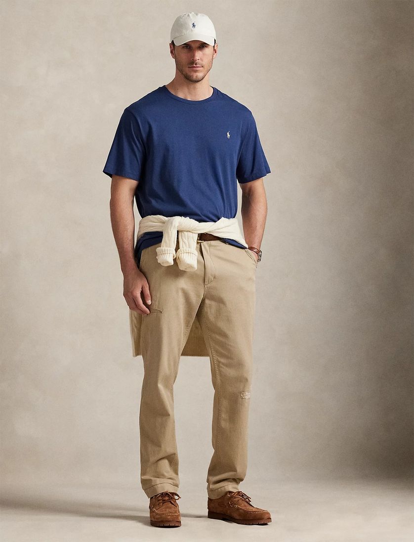 T-Shirt Polo Ralph Lauren Big & Tall blauw katoen effen